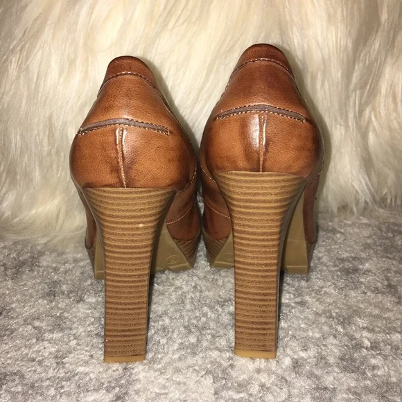 Platform penny loafers size 7 brown - Picture 9 of 11